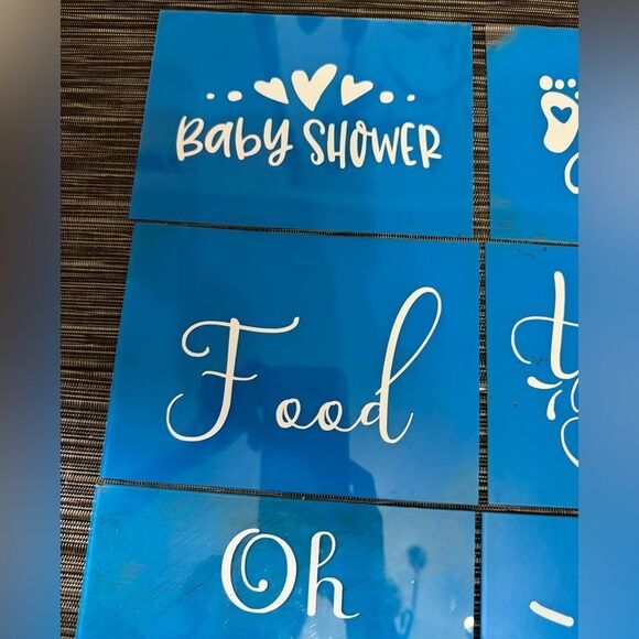 Blue Baby Shower Party Signs Set - Picture 5 of 7